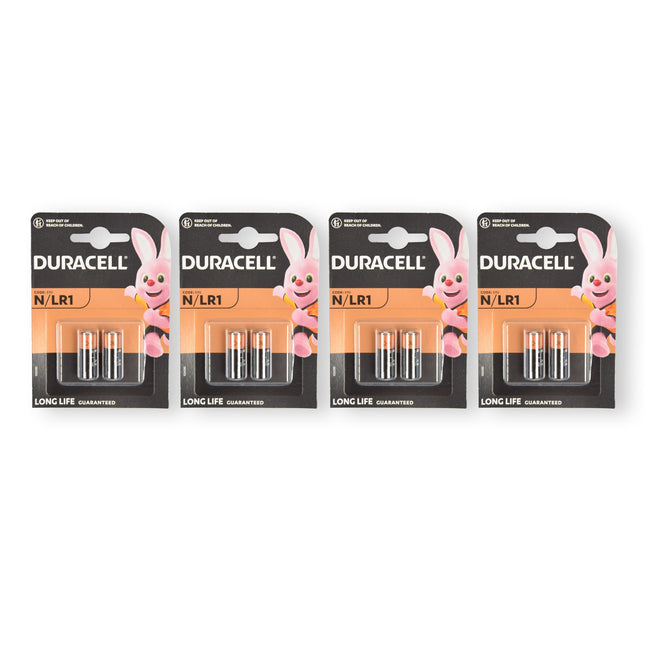 Krachtige 4x Duracell Alkaline Batterijen | Size 23A | Voltage 1.5V | Ook Bekend Als: MN9100, LR1, E90, 4001, KN, AM5, LR1G en LR15G