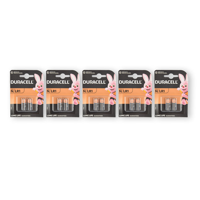 Krachtige 5x Duracell Alkaline Batterijen | Size 23A | Voltage 1.5V | Ook Bekend Als: MN9100, LR1, E90, 4001, KN, AM5, LR1G en LR15G