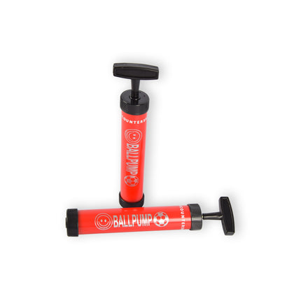 Set van 2 Rode Ballenpompen van 23cm - Handpomp voor Voetbal - Pomp voor Ballen - Luchtpomp - Inclusief Naald