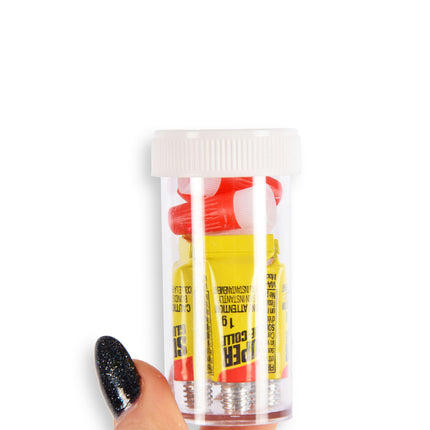 Sterke Secondelijm voor Knutselen en School - 26g - Super Glue - Rood & Geel - 4 Stuks Mini Lijm