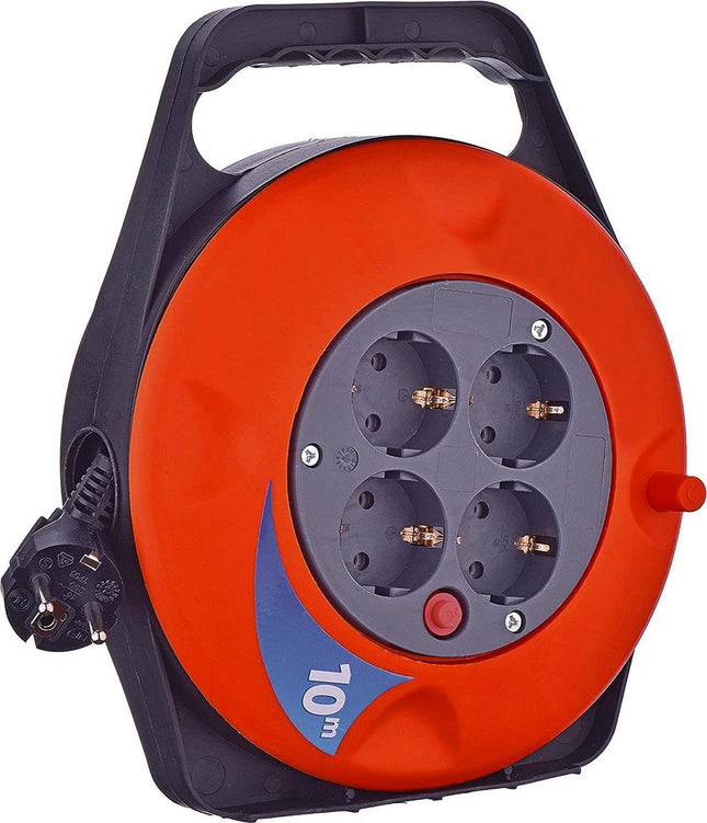 Kabelbox verlengsnoer kabelhaspel kabel verleng haspel met 4 geaarde stopcontacten 5 meter Kabelhaspel haspel haspel 5 meter kabelhaspel 240 volt | 2200 watt