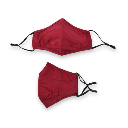 Rood Katoenen Herbruikbare Mondkapjes | Set van 2 | Modieus en Beschermend Gezichtsmasker | Uniseks Gebruik | Voor Bescherming Tegen Stof en Pollen