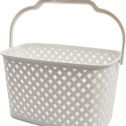 Discountershop® Wasknijpermandje Wit 22 x 12,9 x 15 cm