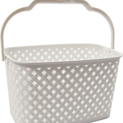 Discountershop® Wasknijpermandje Wit 22 x 12,9 x 15 cm