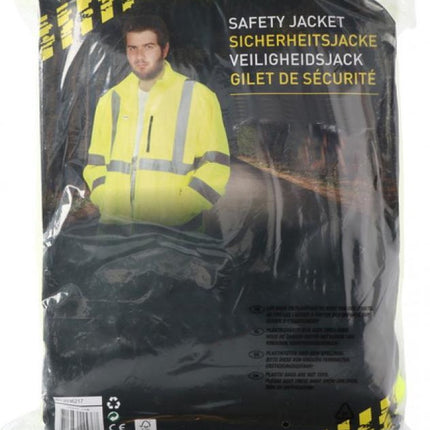 Dunlop - Reflector vest - Waarschuwing vest - hoge reflector veiligheid jas met zakken - SIZE XXL