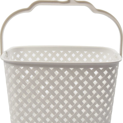 Discountershop® Wasknijpermandje Wit 22 x 12,9 x 15 cm