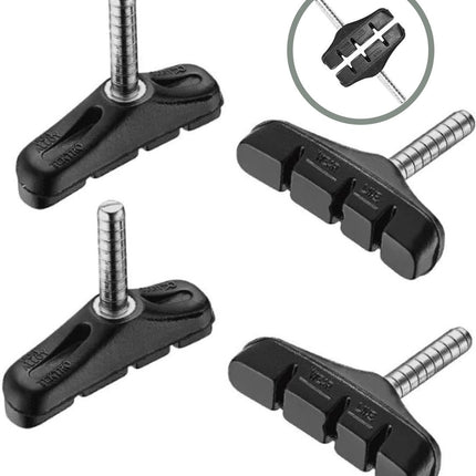 Remblokken fiets cantilever 60mm - zwart met stift