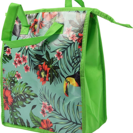 Fresh & Cold koeltas-  Lunchtas - Koeltas - Lunchbox - Leuke Vrolijke Picknicktas - koel|tas| strand| Koelbox | dames 8 liter polyetheen Groen