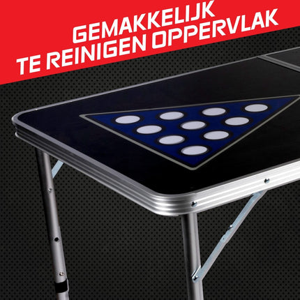 Lifetime Games Beerpong-Tafel - Opgezet 240 x 60 x 70 cm - Opvouwbaar tot 60 x 60 x 15 cm - met Handvat