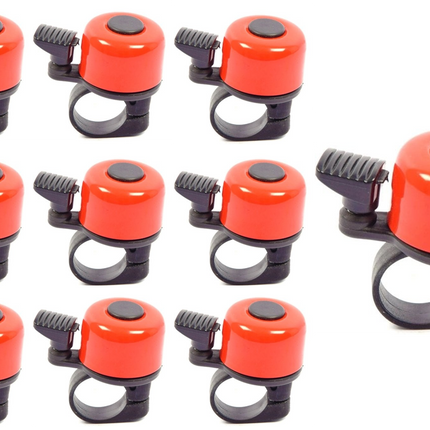 Fietsbel Mini 4 cm Rood – Stoere Fietsbel voor Racefiets, Kinderfiets & Stadsfiets – Universeel – Lichtgewicht – Beste Fietsbel Geluid