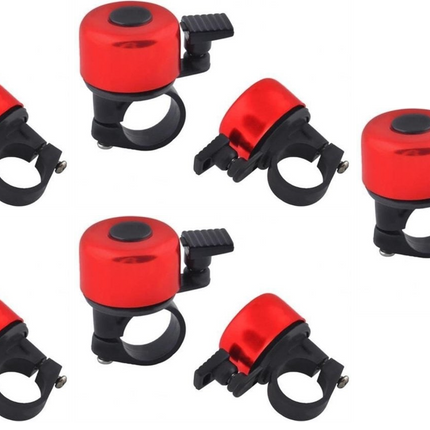 Aluminium Fietsbel Rood – Mini Fietsbel voor Racefiets, Kinderfiets & Stadsfiets – Beste Fietsbel Geluid – Universele & Goedkope Fietsaccessoire