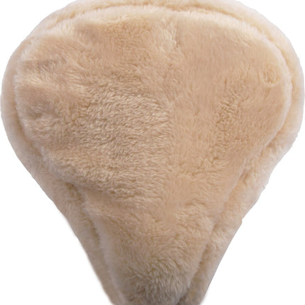 Fietszadelhoes Schapenvacht – Universele Zadelhoes voor Dames & Heren – Waterafstotend & Ademend – Beige – Past op Stadsfiets, E-bike, MTB & Racefiets