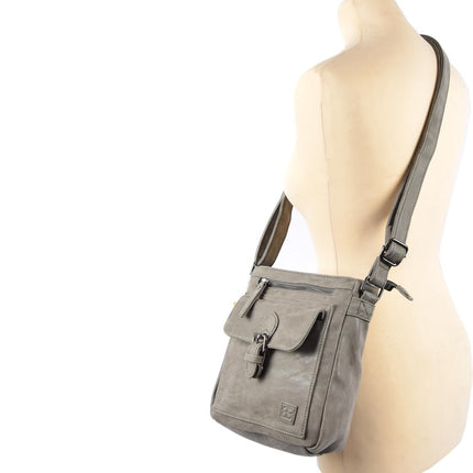 Schoudertas - Crossbodytas - tassen - tassen dames - tassen kopen - tassen hengsel - tassen Grijs - Dames tas - handtas - handtassen - handtas dames - handtassen dames - handtas Grijs - WDL-3182