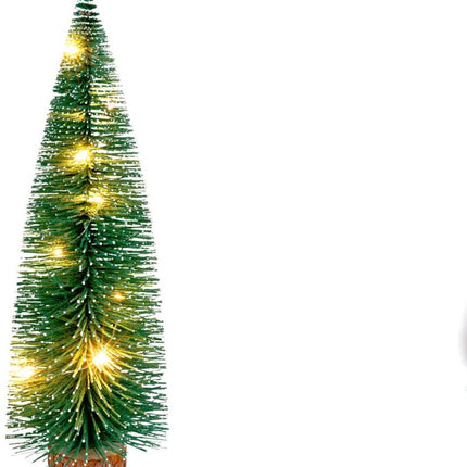 Kleine kerstboom 41CM| 20Led met wit sneeuw | Decoratieve kerstboom | Kunstkerstboom
