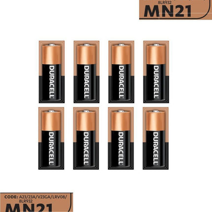 Duracell 8 stuks BATTERIJ MN21/A23 - 12 V Long lasting - Langdurig 8 stuks