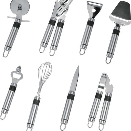 Keukengerei-sets -keukengereedschapset 9-dlg- roestvrij staal