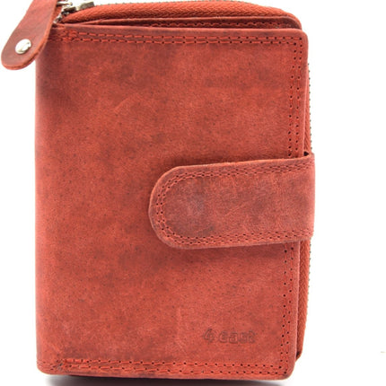 Portemonnee - portemonnee dames - portemonnee heren - portemonnee pasjes - Portemonnee creditcard - Portemonnee met creditcardhouder - creditcard portemonnee - Lederen portemonnee - Creditcardhouder - Rood - RFID Protected Anti skim - 4E-401