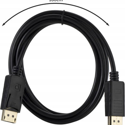 DisplayPort Naar HDMI Kabel - 1.80 meter - Zwart resolutie 3840x216- 4K 18 Gbps