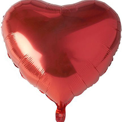 ballonen Hartjes Ballonnen Rood 10 Stuks | Folie Ballonnen set voor Valentijnsdag | Helium Ballon | Party Feest Ballonen | Romantische Versiering - 45cm