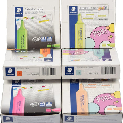 60 x - Staedtler markeerstift Textsurfer Classic | 6 kleuren