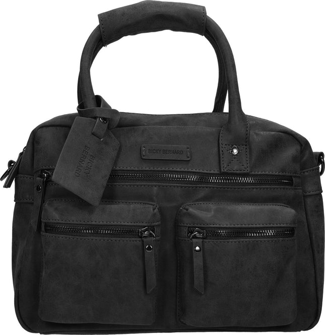 Bicky Bernard Handtas omhang Hand & Schoudertas Western Bag Zwart