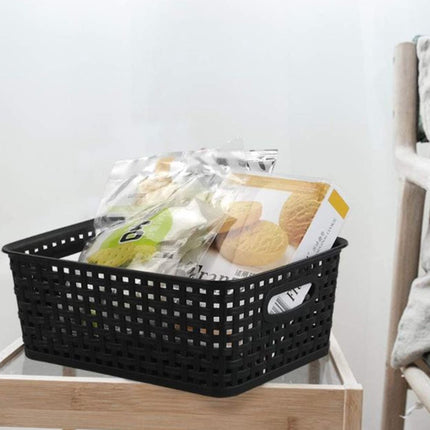 3 X Opbergmand - Opbergbakje - Zwarte opberger 35 x 29 x 13 cm Rattan