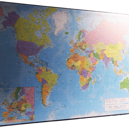 Bureau-onderlegger wereldkaart 38 x 58 cm