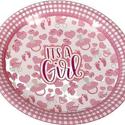 Gerimport Feestborden Girls 22 Cm Papier Roze 6 Stuks