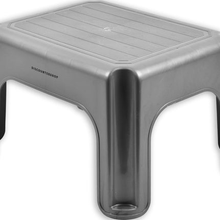 Opstapkrukje -Opstapkrukje/trappetje Grijs met anti-slip -120 kg - oppervlak 38 x 29 x 24cm