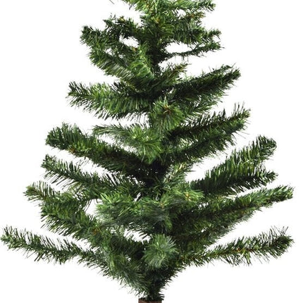 Kleine Kerstboom houten onderstel | 110 PUNTEN | 90 cm | Kunstkerstboom |