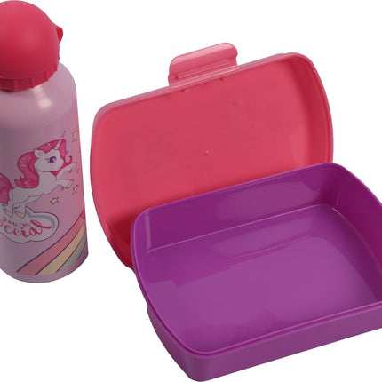 Eenhoorn Beker en Broodtrommel - 450 ml - Roze