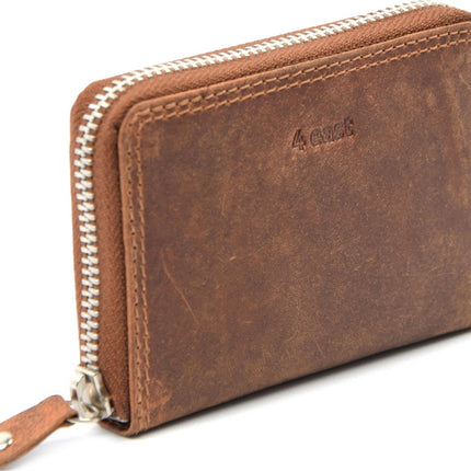 Portemonnee - portemonnee dames - portemonnee heren - portemonnee pasjes - Portemonnee creditcard - Portemonnee met creditcardhouder - 4E-459 -creditcard portemonnee - Lederen portemonnee - Creditcardhouder - Cognac - Camel - RFID Protected Anti skim