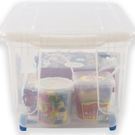 Opbergbox op wielen | Rollerbox | hele stevige opbergbox | inhoud 45 liter