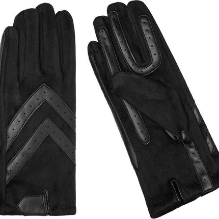 Handschoenen Dames Handschoenen Warm Touch zwart - Trendy handschoenen voor winter suède look- Touchscreen handschoenen
