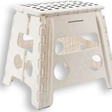 Opstapkrukje Max. belastbaar gewicht 100 KG Opstapkrukje - opstapje/trappetje Wit met anti-slip -100 kg - oppervlak 29 x 22 cm