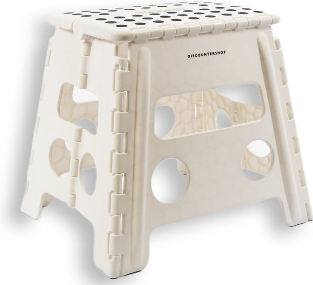 Opstapkrukje Max. belastbaar gewicht 100 KG Opstapkrukje - opstapje/trappetje Wit met anti-slip -100 kg - oppervlak 29 x 22 cm