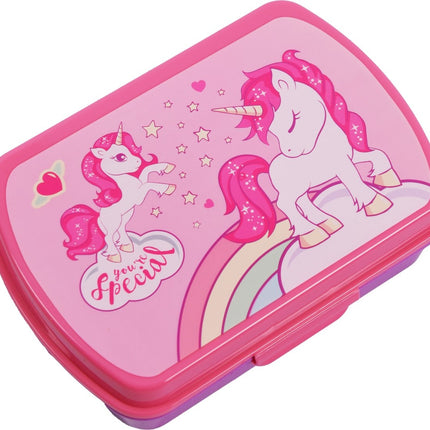 Eenhoorn Beker en Broodtrommel - 450 ml - Roze