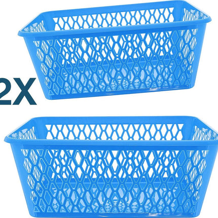 2x Opbergbox - Opbergmandje - Kantoor opbergbox - opbergmand kantoor - Opbergmand 37,5 x 26 x 15 cm - 15 ltr. ca 