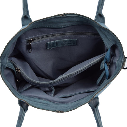 Bicky Bernard Dames Shopper Navy - Donkerblauw - Tas met lang hengsel 180 cm