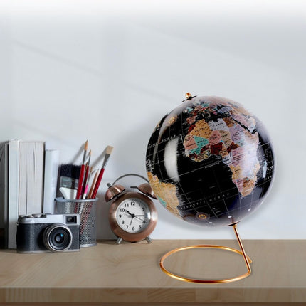Wereldbol met metalen standaard - Diameter 21 cm - Wereldbol - Draaibare wereldbol globe Classic- Educatieve wereldkaart - Duurzame roestvrijstalen basis Gemakkelijk draaien - Stijlvol decor