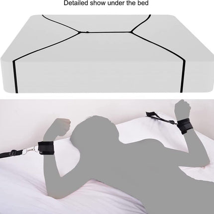 BDSM Bed bondage set - Bondage - Verstelbare Riemen en Boeien