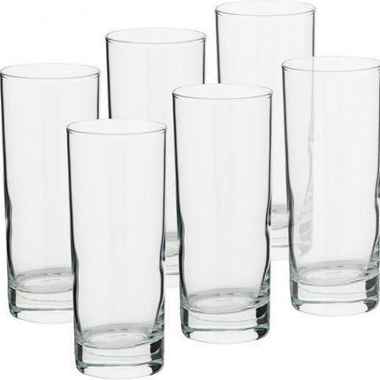 6 Stuks Glazen waterglazen - 6 longdrinkglazen 27 cl inhoud