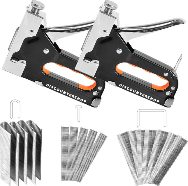Nietpistolen | Heavy Duty Nietmachine | 5000 Nietjes Inclusief | Nietpistool Voor Hout, Stoffering en DIY Projecten