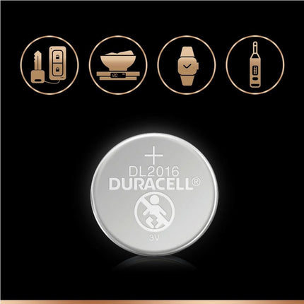 6 Stuks - Duracell CR2016 Professional Electronics 3V Lithium knoopcel - Duracell Lithium CR2016 3V - 6 stuks