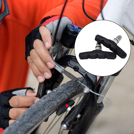 Universele Rubberen Fiets V Remblokken Set 2Stuks – 70mm | Rubber Remblokjes | Fietsen Remblok | Remblokkenset | Remblokset Geschikt voor Mountainbike, Stadsfiets, Vouwfiets en Tourfiets