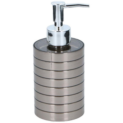 2x Zeeppompjes/zeepdispensers 300 ml zilver - Zeepdispensers met pompje zilverkleurig 2 stuks