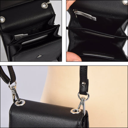 Telefoontasje met Portemonnee – Crossbody Festival Tas Dames – Mobiele Telefoontas Navy – Reisaccessoires & Geldtas