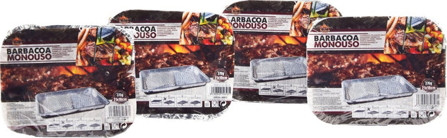 4x mini |Instant Picnic wegwerp BBQ| voor 4 personen | Wegwerp - Buiten barbecue - Tafel - Rooster - Balkon - Picknick - Barbecue accessoires |wegwerpbarbecue |Grill - Barbecue kopen - Barbecuen - Barbecue saus-376