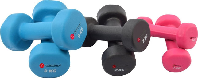 Dumbbell set, dumbbells met dumbbell , fitness dumbbell set, gymnastiek dumbbells voor thuis, gym, 1kg,  2kg , 3kg