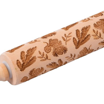 Deegroller van hout voor kerstkoekjes | Gegraveerde Deegroller |kerstgebak| Uitsteekvormpjes |koekvormpjes| Koekjes | Koek |